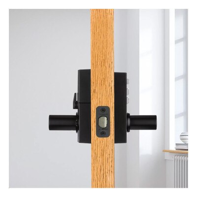 Kwikset SmartCode 917 Series Electronic Halifax Lever, Matte Black